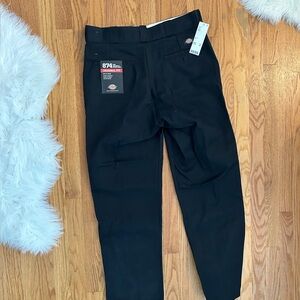 SOLD - DICKIES BLACK STRAIGHT LEG TROUSERS WITH TAPERED LEG!